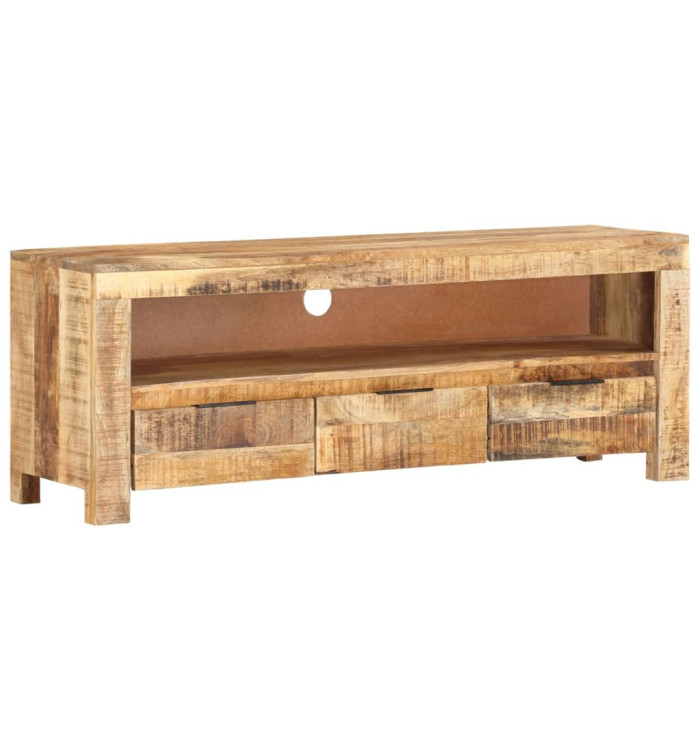 Meuble TV 110x30x40 cm Bois de manguier brut | Mobilier & Déco