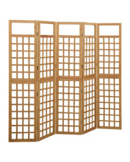 Cloison de séparation à 5 panneaux/treillis bois sapin massif | Mobilier & Déco
