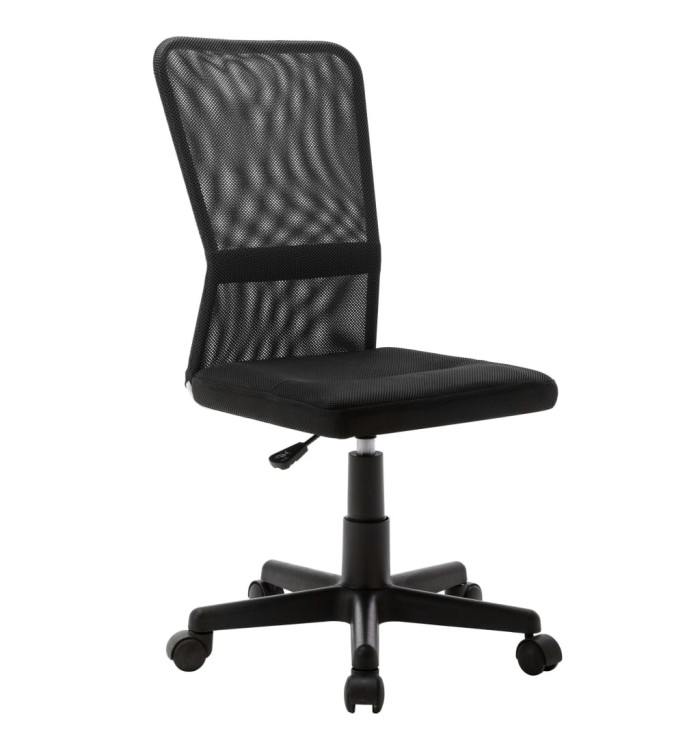 Chaise de bureau Noir 44x52x100 cm Tissu en maille | Mobilier & Déco