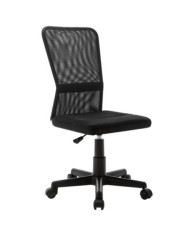 Chaise de bureau Noir 44x52x100 cm Tissu en maille | Mobilier & Déco