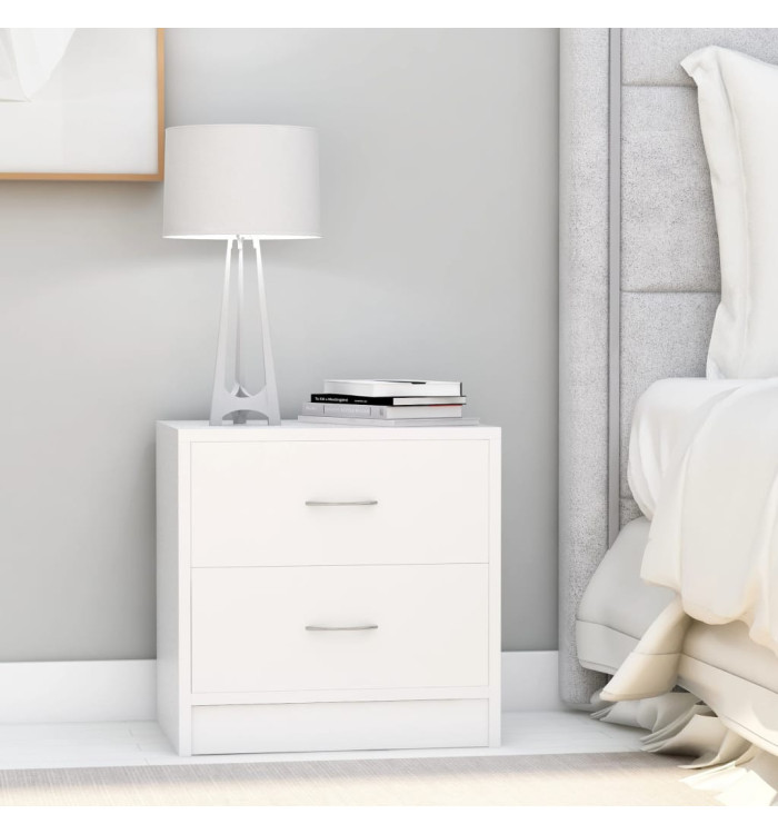 Tables de chevet 2 pcs Blanc 40x30x40 cm Bois d'ingénierie | Mobilier & Déco