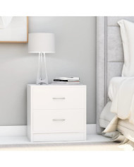Tables de chevet 2 pcs Blanc 40x30x40 cm Bois d'ingénierie | Mobilier & Déco