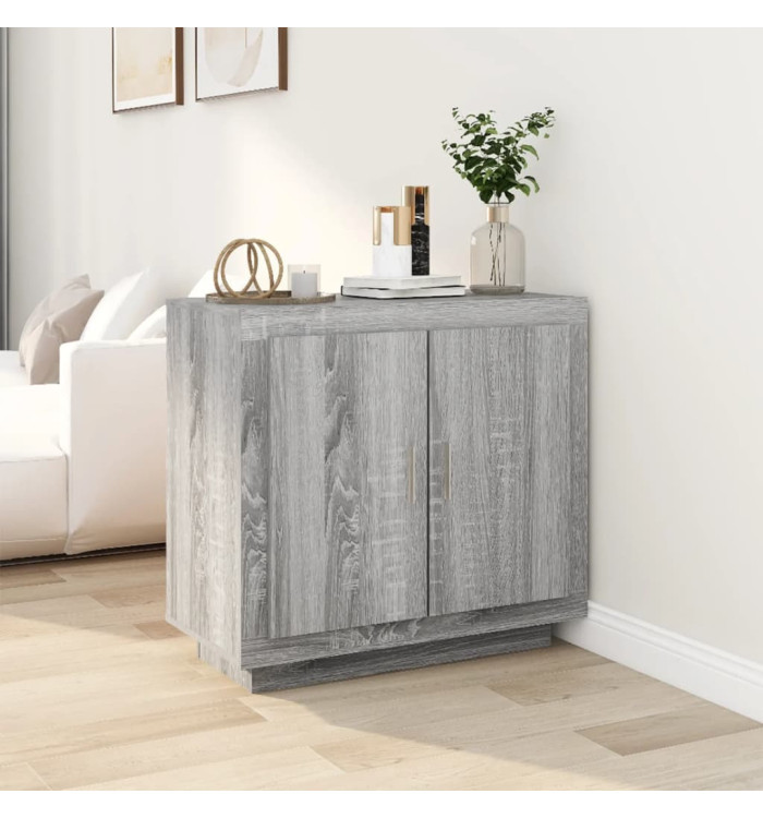 Buffet Sonoma gris 80x40x75 cm Bois d'ingénierie | Mobilier & Déco