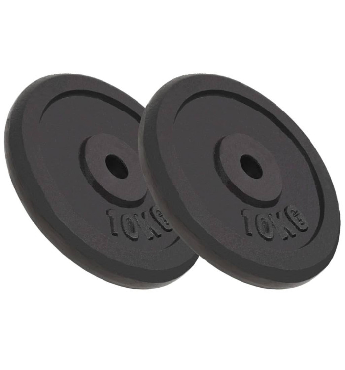 Plaque de poids 2 pcs 2x10 kg Fonte | Mobilier & Déco