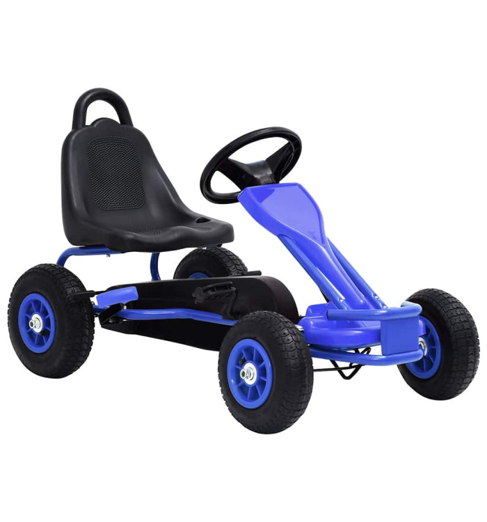 Kart à pédales avec pneus Bleu | Mobilier & Déco
