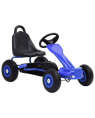 Kart à pédales avec pneus Bleu | Mobilier & Déco