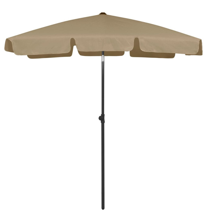 Parasol de plage taupe 180x120 cm | Mobilier & Déco