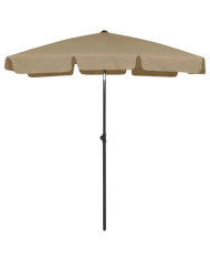 Parasol de plage taupe 180x120 cm | Mobilier & Déco