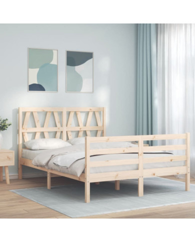 Cadre de lit sans matelas 140x200 cm bois massif | Mobilier & Déco