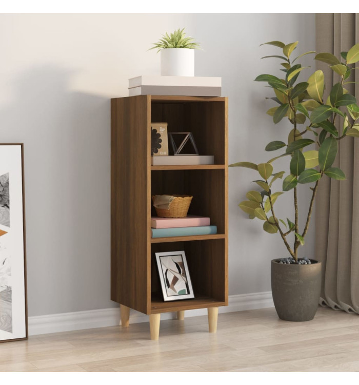 Buffet Chêne marron 34,5x32,5x90 cm Bois d'ingénierie | Mobilier & Déco