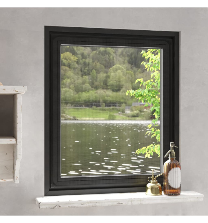 Moustiquaire magnétique pour fenêtres anthracite 100x120 cm | Mobilier & Déco
