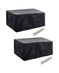 Housses de salon de jardin 2 pcs Rotin 10 œillets 240 x 140 cm | Mobilier & Déco