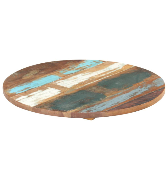 Dessus de table rond 50 cm 25-27 mm Bois de récupération solide | Mobilier & Déco