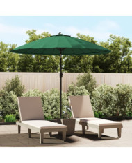Parasol d'extérieur avec mât en aluminium 270 cm Vert | Mobilier & Déco