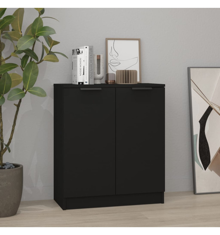 Buffet Noir 60x30x70 cm Bois d'ingénierie | Mobilier & Déco