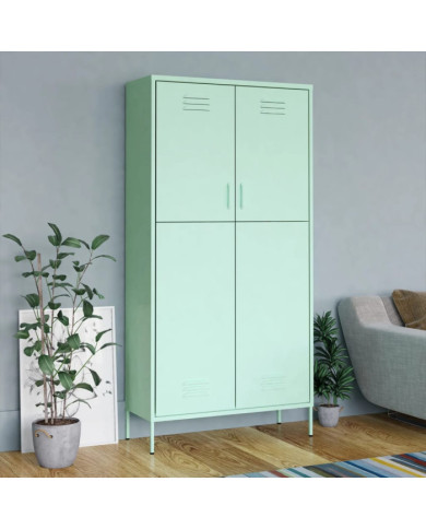 Garde-robe Vert menthe 90x50x180 cm Acier | Mobilier & Déco