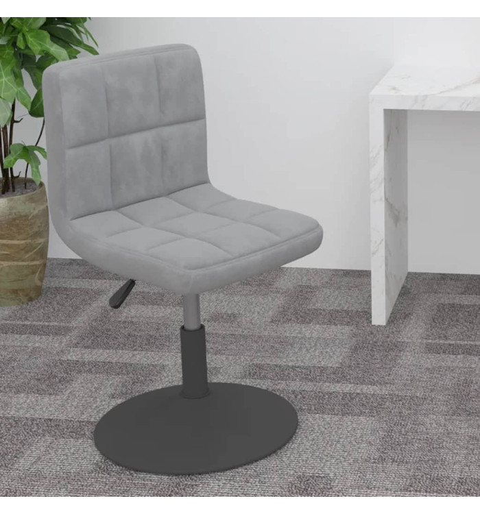 Tabouret de bar pivotant Gris clair Velours | Mobilier & Déco