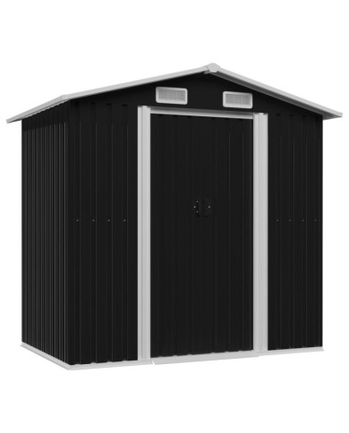 Abri de stockage pour jardin Anthracite Acier 204x132x186 cm | Mobilier & Déco