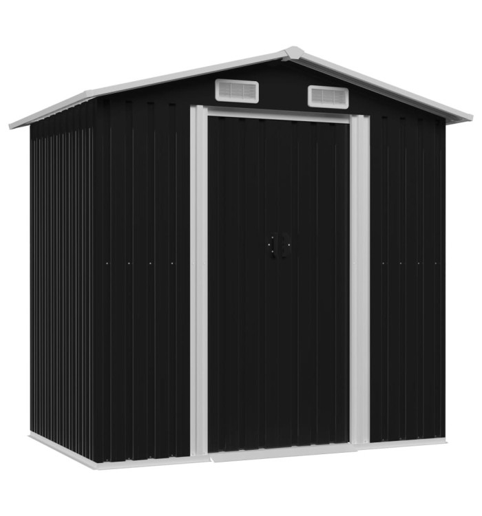 Abri de stockage pour jardin Anthracite Acier 204x132x186 cm | Mobilier & Déco