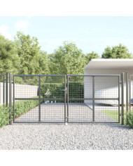Portal de jardin maille anthracite 300x175 cm acier galvanisé | Mobilier & Déco