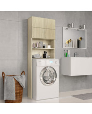 Meuble de machine à laver Chêne Sonoma Bois d'ingénierie | Mobilier & Déco