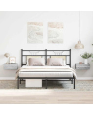 Tables de chevet flottantes 2 pcs Sonoma gris 40x30x15 cm | Mobilier & Déco