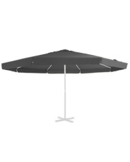 Tissu de remplacement pour parasol d'extérieur Anthracite 500cm | Mobilier & Déco