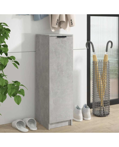 Armoire à chaussures Gris béton 30x35x100 cm Bois d'ingénierie | Mobilier & Déco