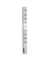 Nature Thermomètre mural d'extérieur Aluminium 3,8x0,6x37 cm | Mobilier & Déco