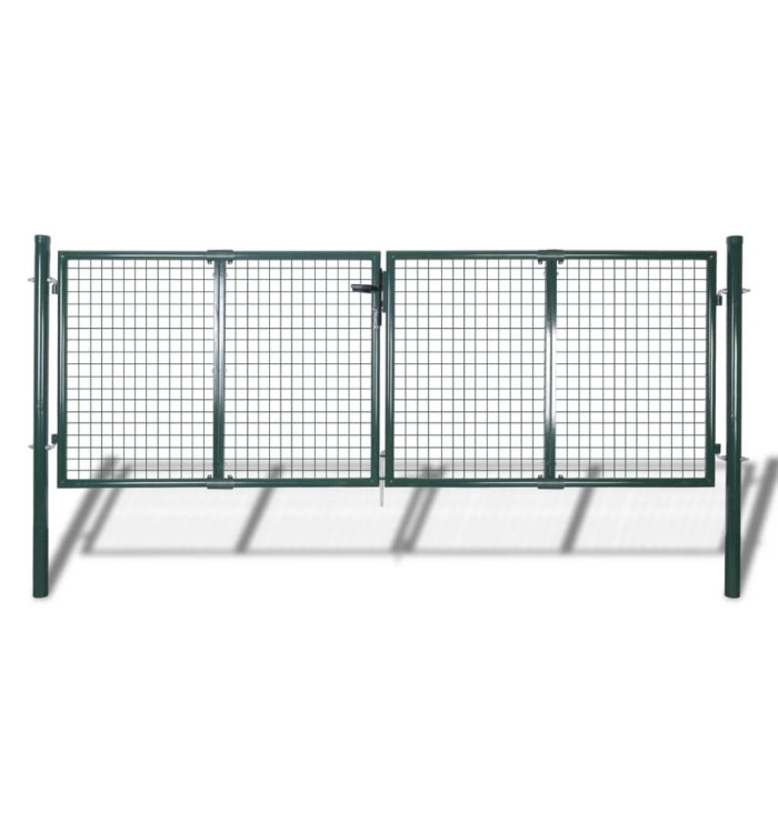 Portail de clôture en grillage galvanisée 289x75cm / 306x125 cm | Mobilier & Déco