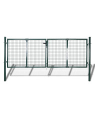 Portail de clôture en grillage galvanisée 289x75cm / 306x125 cm | Mobilier & Déco