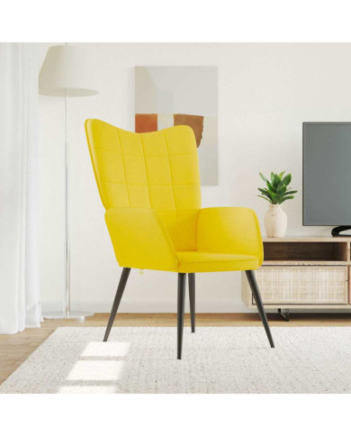 Chaise de relaxation Jaune moutarde Tissu | Mobilier & Déco
