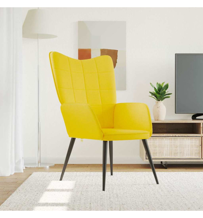 Chaise de relaxation Jaune moutarde Tissu | Mobilier & Déco