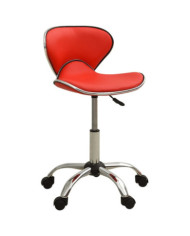 Tabouret de salon et spa Rouge Similicuir | Mobilier & Déco