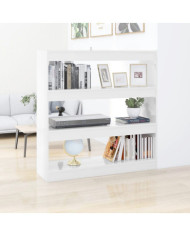 Bibliothèque/Séparateur de pièce Blanc brillant 100x30x103 cm | Mobilier & Déco