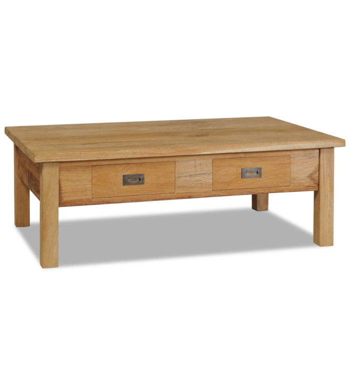 Table basse teck massif 100x60x35 cm | Mobilier & Déco