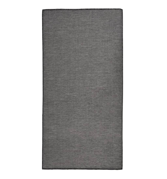 Tapis à tissage plat d'extérieur 100x200 cm Gris | Mobilier & Déco