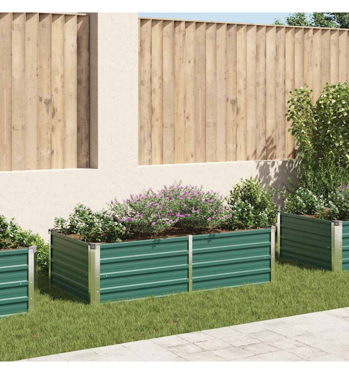 Jardinière 160 x 80 x 45 cm Acier galvanisé Vert | Mobilier & Déco