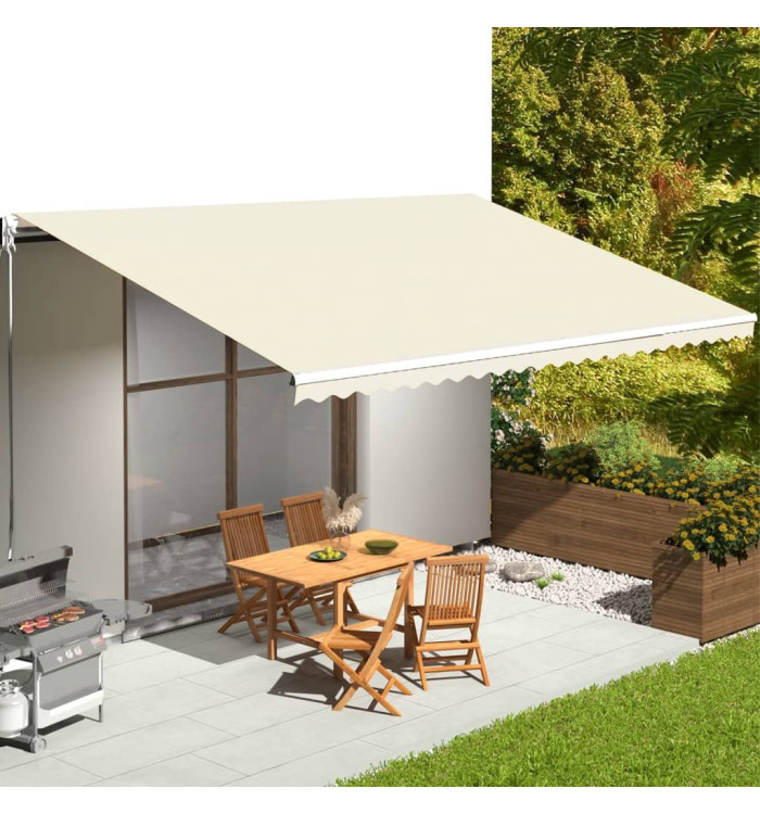 Tissu de remplacement pour auvent Crème 6x3,5 m | Mobilier & Déco