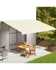 Tissu de remplacement pour auvent Crème 6x3,5 m | Mobilier & Déco