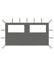 Paroi latérale de belvédère avec fenêtres 4x2 m Anthracite | Mobilier & Déco