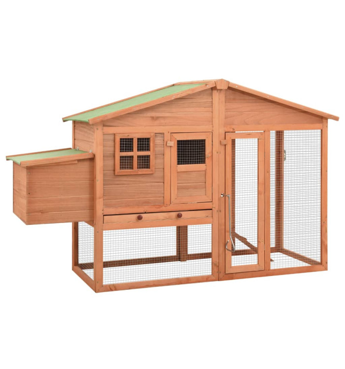 Poulailler avec nichoir Bois de sapin massif | Mobilier & Déco