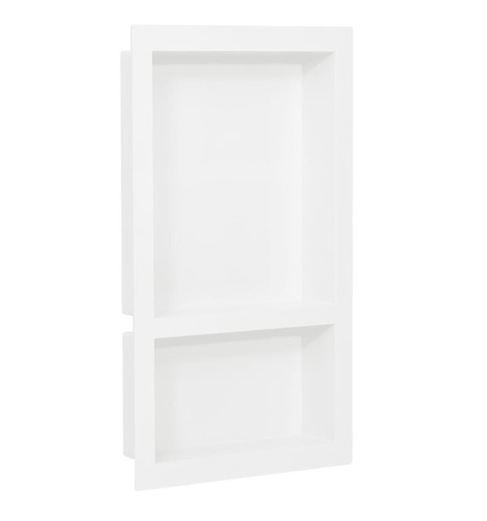 Niche de douche avec 2 compartiments Blanc brillant 41x69x9 cm | Mobilier & Déco