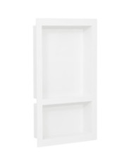 Niche de douche avec 2 compartiments Blanc brillant 41x69x9 cm | Mobilier & Déco