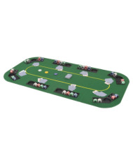 Dessus de table de poker 8 joueurs 4 plis rectangulaire Vert | Mobilier & Déco