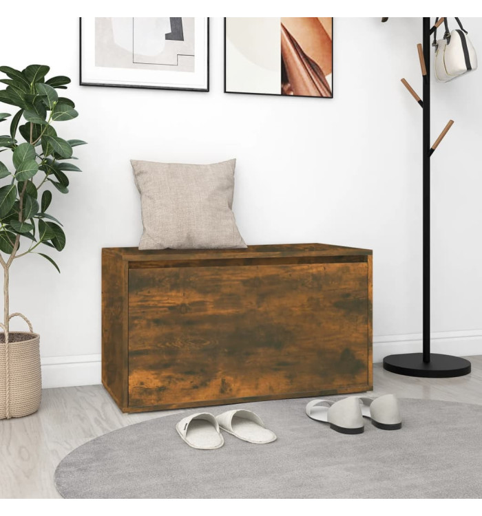 Banc d'entrée 80x40x45 cm Chêne fumé Bois d'ingénierie | Mobilier & Déco