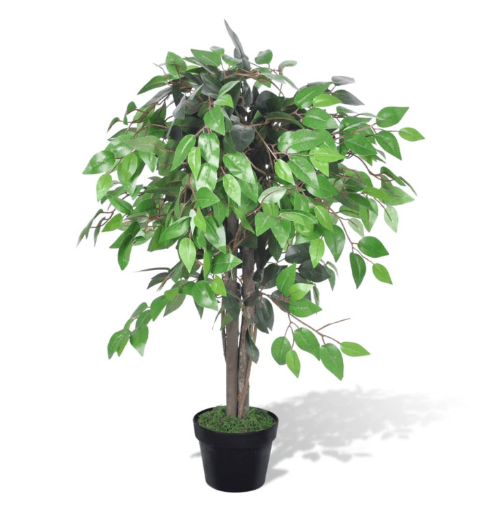 Palmier Artificiel Plastique avec Pot 90 cm | Mobilier & Déco