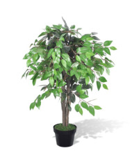 Palmier Artificiel Plastique avec Pot 90 cm | Mobilier & Déco