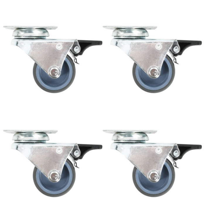 32 pcs Roulettes pivotantes doubles 50 mm | Mobilier & Déco