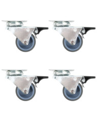 32 pcs Roulettes pivotantes doubles 50 mm | Mobilier & Déco